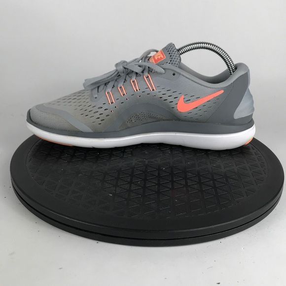 Nike Flex 2017 RN Gray/Orange Athletic Running Shoes 898476-003 Women’s Size 9.5 - Picture 9 of 12